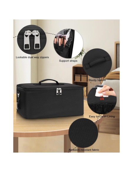 Bolsa de Maquillaje Relavel Grande con Divisores Ajustables