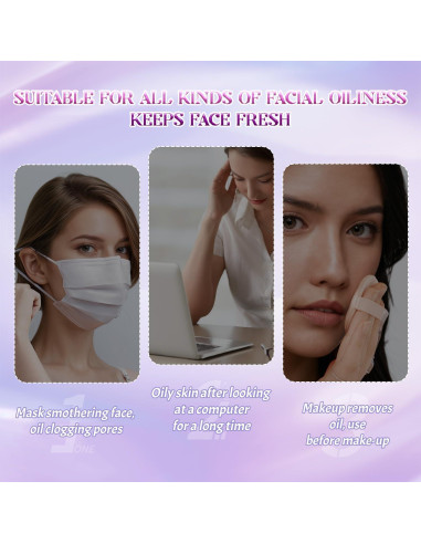 Papel Absorbente de Aceite BOROLA 200 Hojas Púrpura