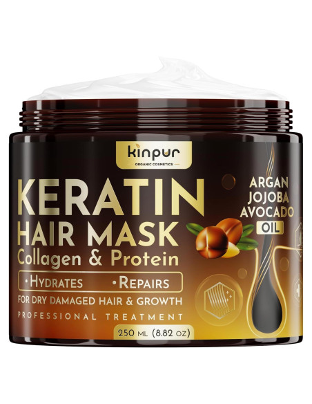 Mascarilla Hidratante para Cabello Dañado Kinpur 300g - Queratina y Colágeno