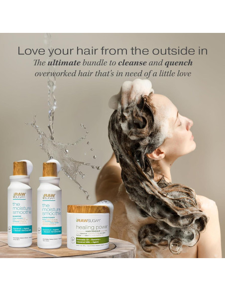Paquete de Champú, Acondicionador y Mascarilla Azúcar Crudo
