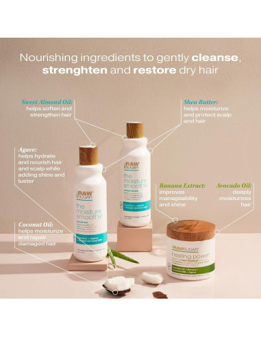 Paquete de Champú, Acondicionador y Mascarilla Azúcar Crudo