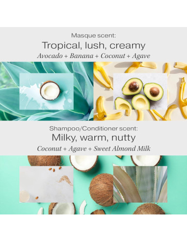 Paquete de Champú, Acondicionador y Mascarilla Azúcar Crudo