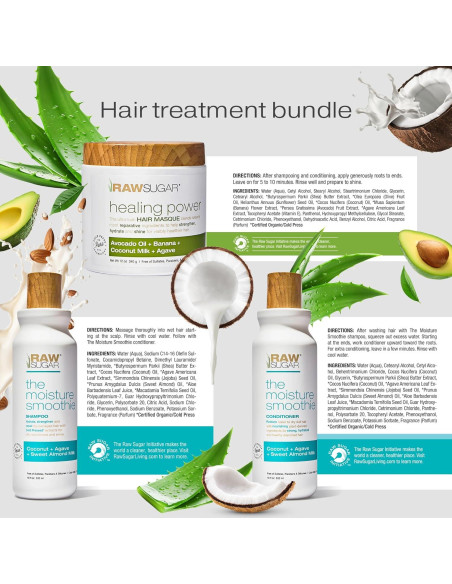 Paquete de Champú, Acondicionador y Mascarilla Azúcar Crudo