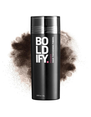 Fibras para Cabello Boldify 28g - Marrón Oscuro - Relleno Instantáneo