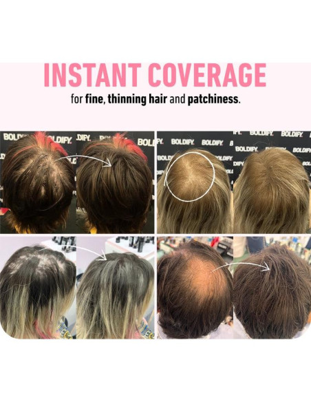 Fibras para Cabello Boldify 28g - Marrón Oscuro - Relleno Instantáneo