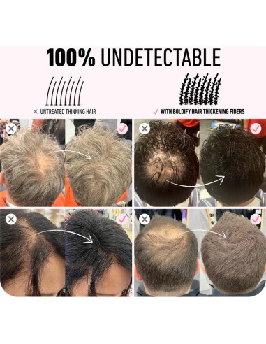 Fibras para Cabello Boldify 28g - Marrón Oscuro - Relleno Instantáneo