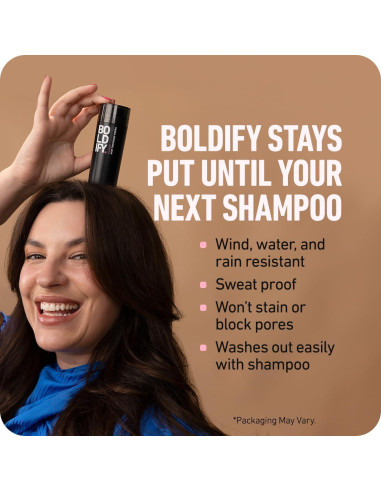 Fibras para Cabello Boldify 28g - Marrón Oscuro - Relleno Instantáneo