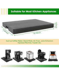 Bandeja Deslizante para Cafetera JAYOBGO 30.5x40.6cm con Ruedas 2