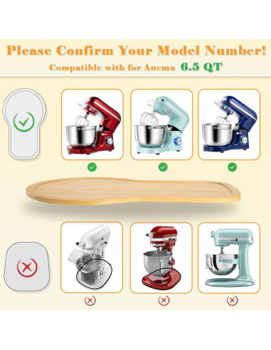 Deslizador de Mezclador de Bambú GIASSVIO 6.5 QT