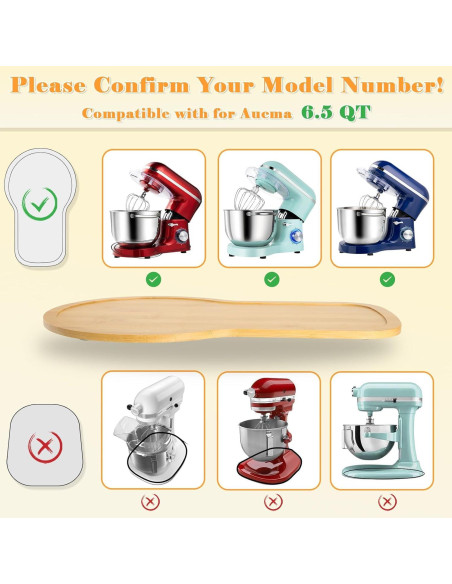 Deslizador de Mezclador de Bambú GIASSVIO 6.5 QT