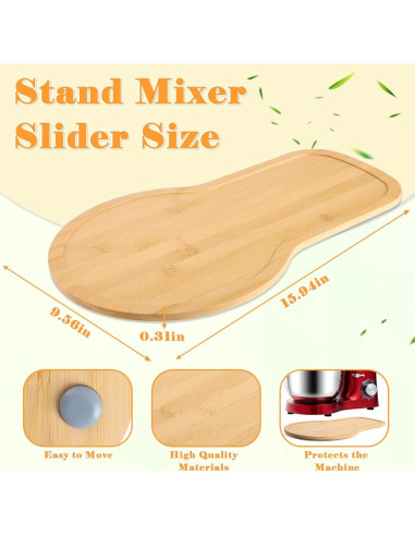 Deslizador de Mezclador de Bambú GIASSVIO 6.5 QT