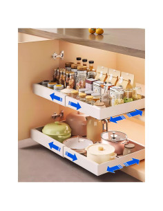 Organizador de Gabinete Expandible Foxmind 32-52 cm Blanco