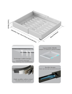 Organizador de Gabinete Expandible Foxmind 32-52 cm Blanco 2