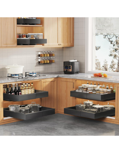 Organizador de Gabinete Expandible Seinloes Negro - 2 Piezas