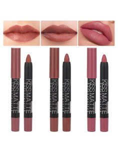 Set de 3 Lápices de Labios Mate evpct - Colores Neutros
