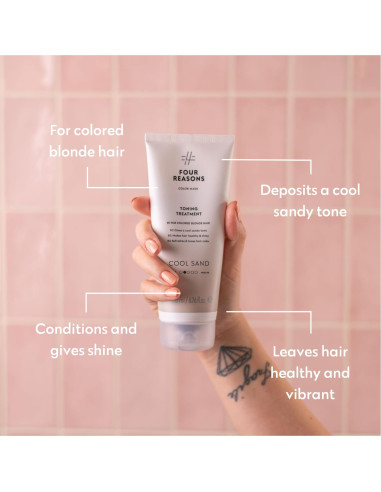 Mascarilla de Color Four Reasons Rubio Arena Frío 200 ml