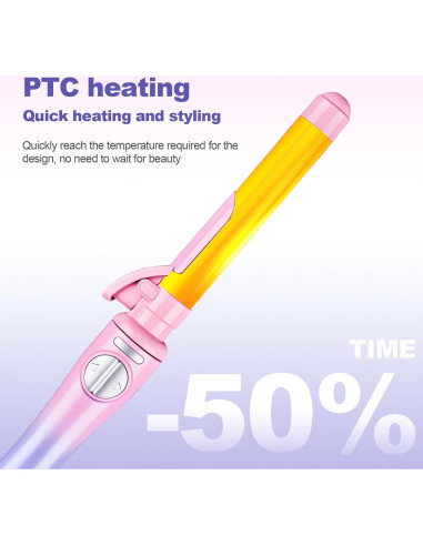 Plancha de Rizar Automática GLIGAM 1 Pulgada Cerámica 230C