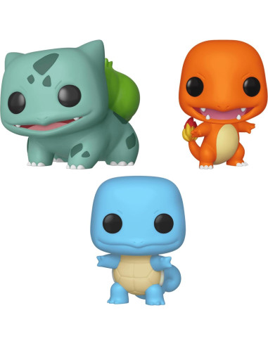 Funko Pop! Pokémon 3-Pack Bulbasaur, Charmander y Squirtle