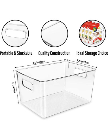 Contenedores de Almacenamiento Plástico Transparente Control Kitchen - 4 Piezas