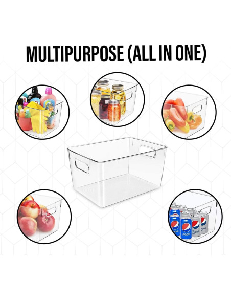 Contenedores de Almacenamiento Plástico Transparente Control Kitchen - 4 Piezas