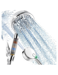 Cabezal de Ducha Filtrado SunCleanse Cromo 9 Modos Alta Presión