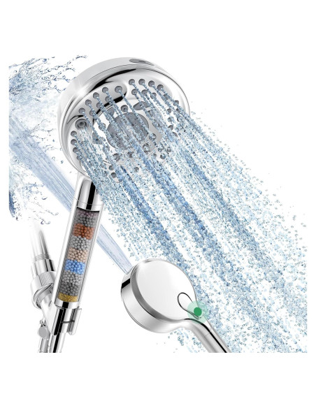 Cabezal de Ducha Filtrado SunCleanse Cromo 9 Modos Alta Presión