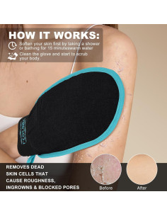 Guantes Exfoliantes LCOCWMY 4 Piezas Exfoliación Corporal 2