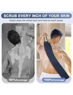 Esfregador Exfoliante de Espalda Eaxun 97.79 cm Doble Cara 2