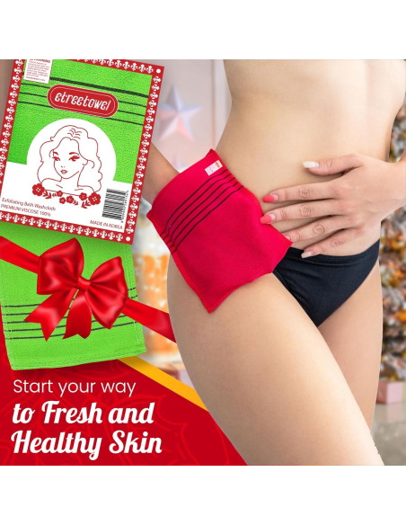 Guantes de Baño Exfoliantes Ereetowel 6 Piezas Anti-Encogimiento