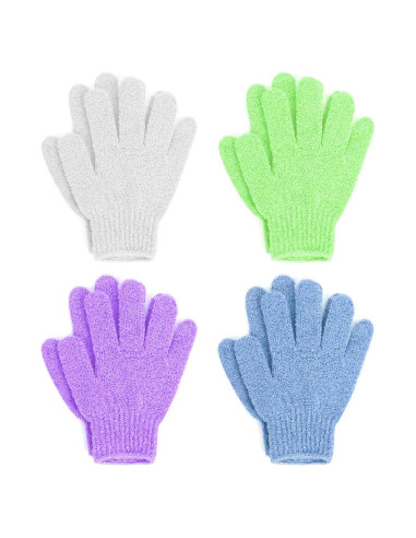 Guantes Exfoliantes Linda - Paquete de 4, Talla Única