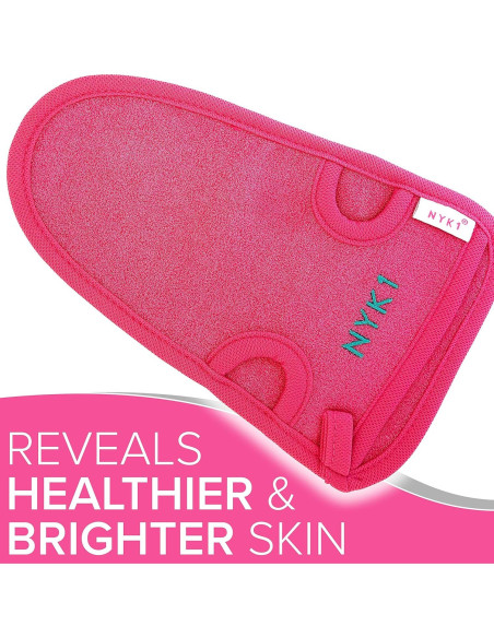 Guante Exfoliante NYK1 Rosa - Microdermoabrasión en Casa