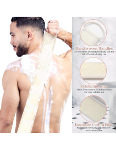 Juego de Esponjas de Lufa Natural Exfoliantes 2 Piezas 2