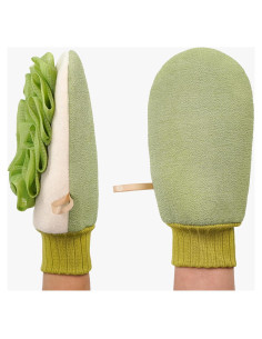 Guante Exfoliante Lusilushy Verde Doble Cara 23x13cm