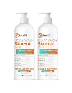 Jabón Corporal Exfoliante KERAPIL Ácido Salicílico 2 Pk