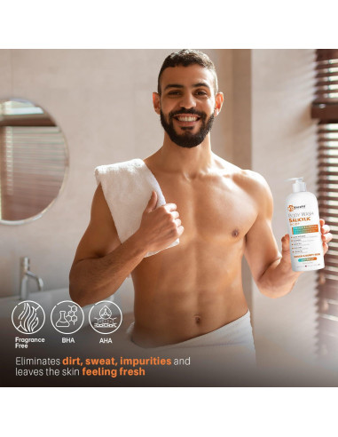 Jabón Corporal Exfoliante KERAPIL Ácido Salicílico 2 Pk