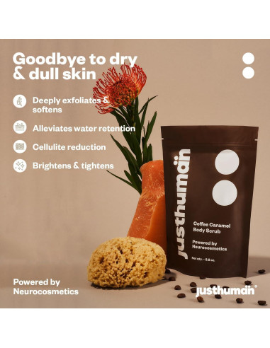 Exfoliante Corporal de Café Caramelo Justhuman 250g