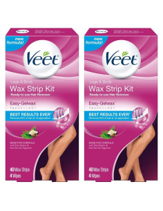 Ceras Frías Veet para Piernas y Cuerpo 40 Unidades