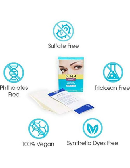 Cintas de Cera para Cejas Surgi 28 Unidades Listas para Usar