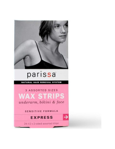 Tiras de Cera Parissa para Piel Sensible 24 Ct