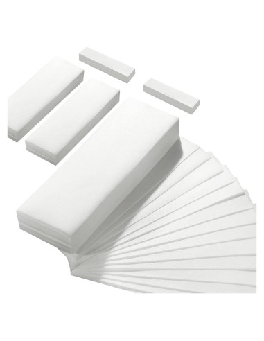 Paquete 500 tiras de cera no tejida Leelosp 3 tamaños