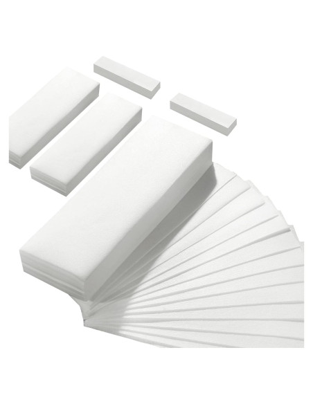 Paquete 500 tiras de cera no tejida Leelosp 3 tamaños