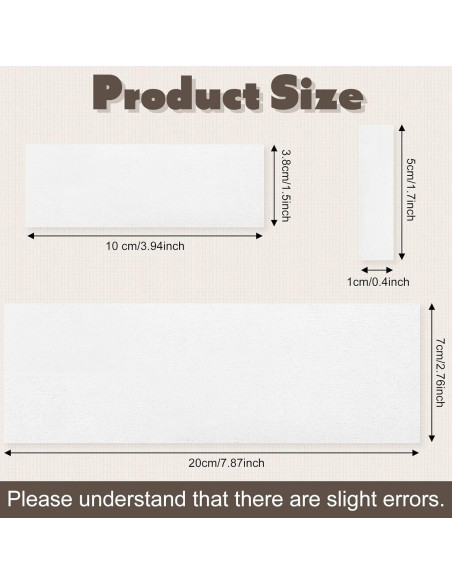 Paquete 500 tiras de cera no tejida Leelosp 3 tamaños