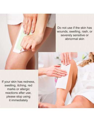 Paquete 500 tiras de cera no tejida Leelosp 3 tamaños