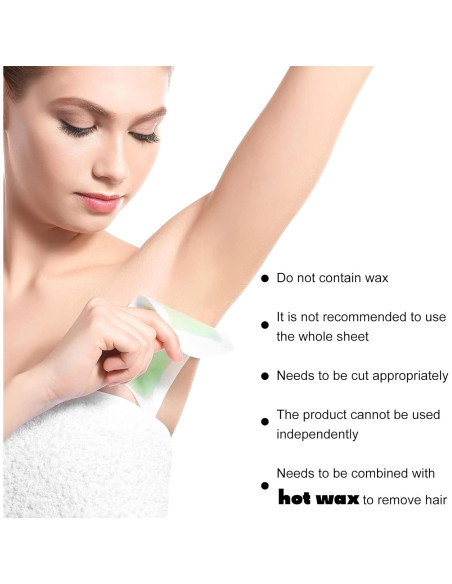 Paquete 500 tiras de cera no tejida Leelosp 3 tamaños