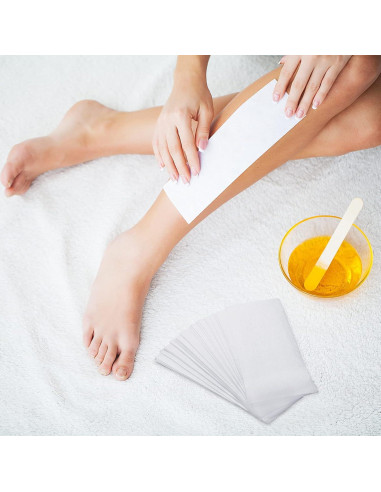 Paquete 500 tiras de cera no tejida Leelosp 3 tamaños