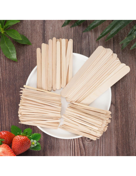 1000 Palitos de Cera de Madera JIUHSHN - 4 Estilos Variados
