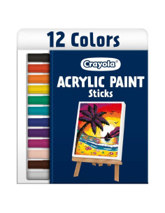 Crayola Palos de Pintura Acrílica 12 Piezas Multi-Superficie