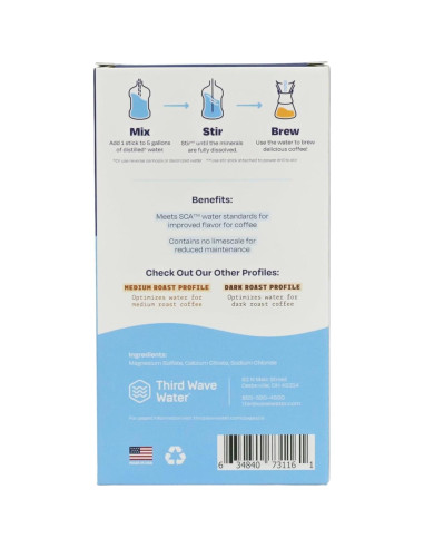 Agua Mineral Optimizada para Café Agua de Tercera Ola 19L