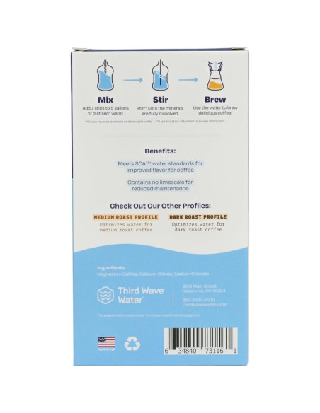 Agua Mineral Optimizada para Café Agua de Tercera Ola 19L