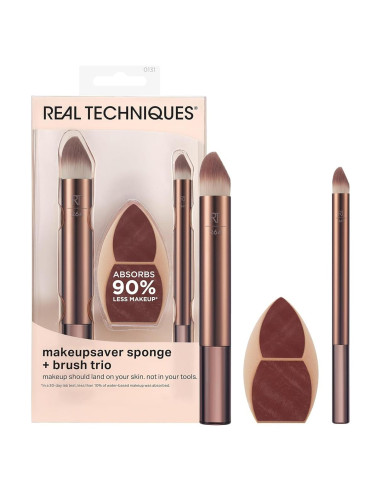 Set de Brochas y Esponjas Makeupsaver Real Techniques 3 Piezas